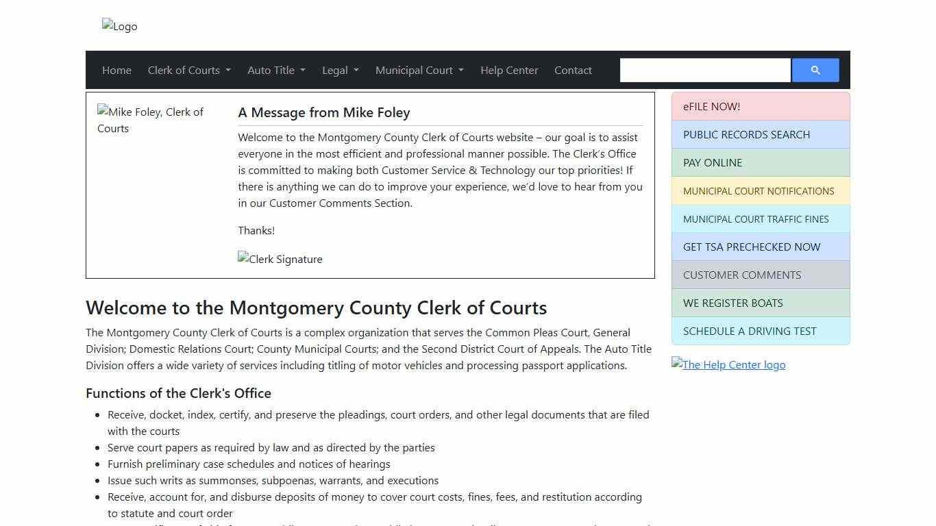 Mike Foley, Montgomery County Clerk of Courts