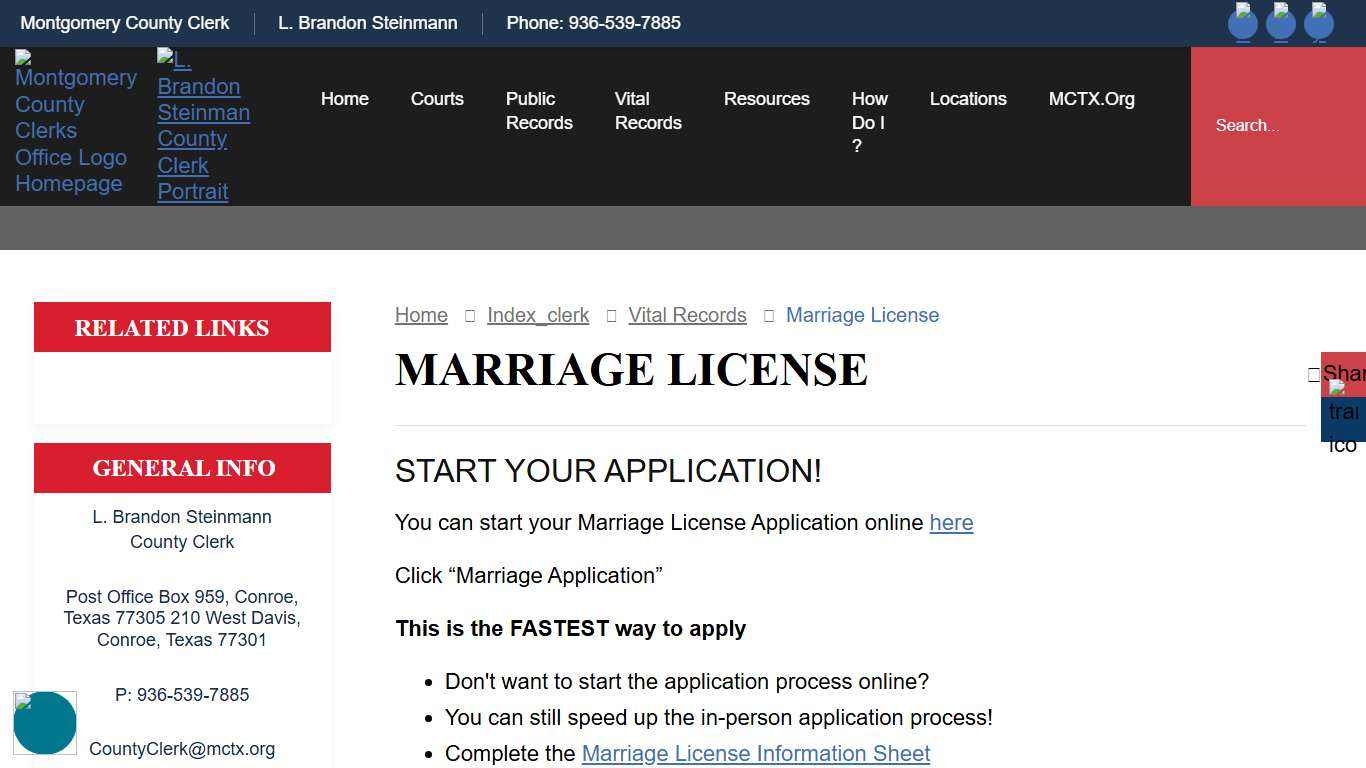 Montgomery County Clerkâs, TX